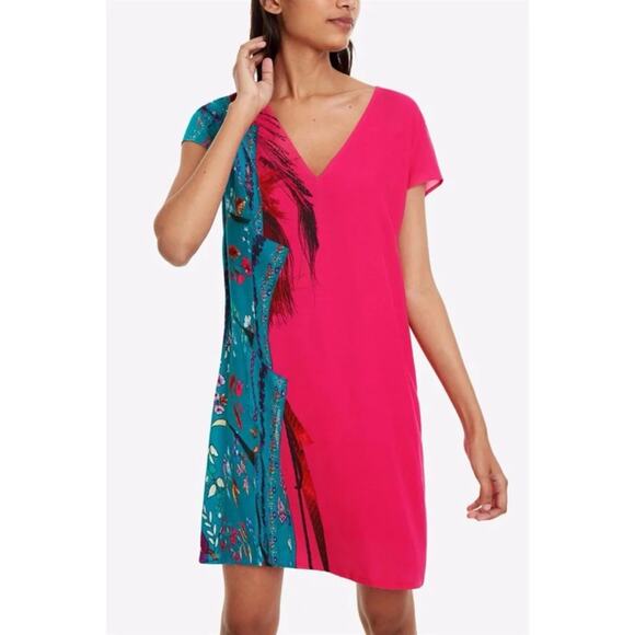 Desigual Women's Pattern Shift Short Sleeve Dress - Picture 1 of 7